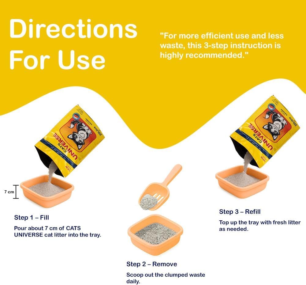 100% Natural Premium Bentonite Cat Litter - MADE IN UAE 20L