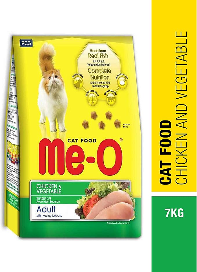 Me-O Adult Cat Food, Chicken and Vegetable, 7 Kg
